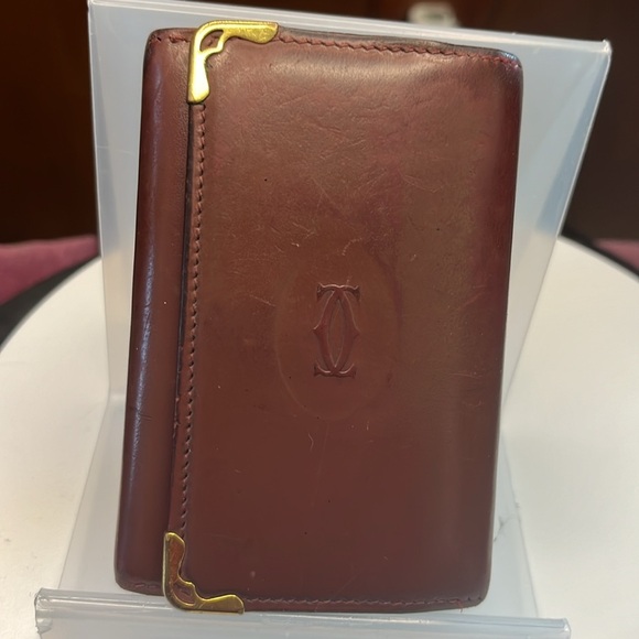 Cartier  Key Holder   6 key case holder EUC burgundy cognac all in original cond - Picture 3 of 17